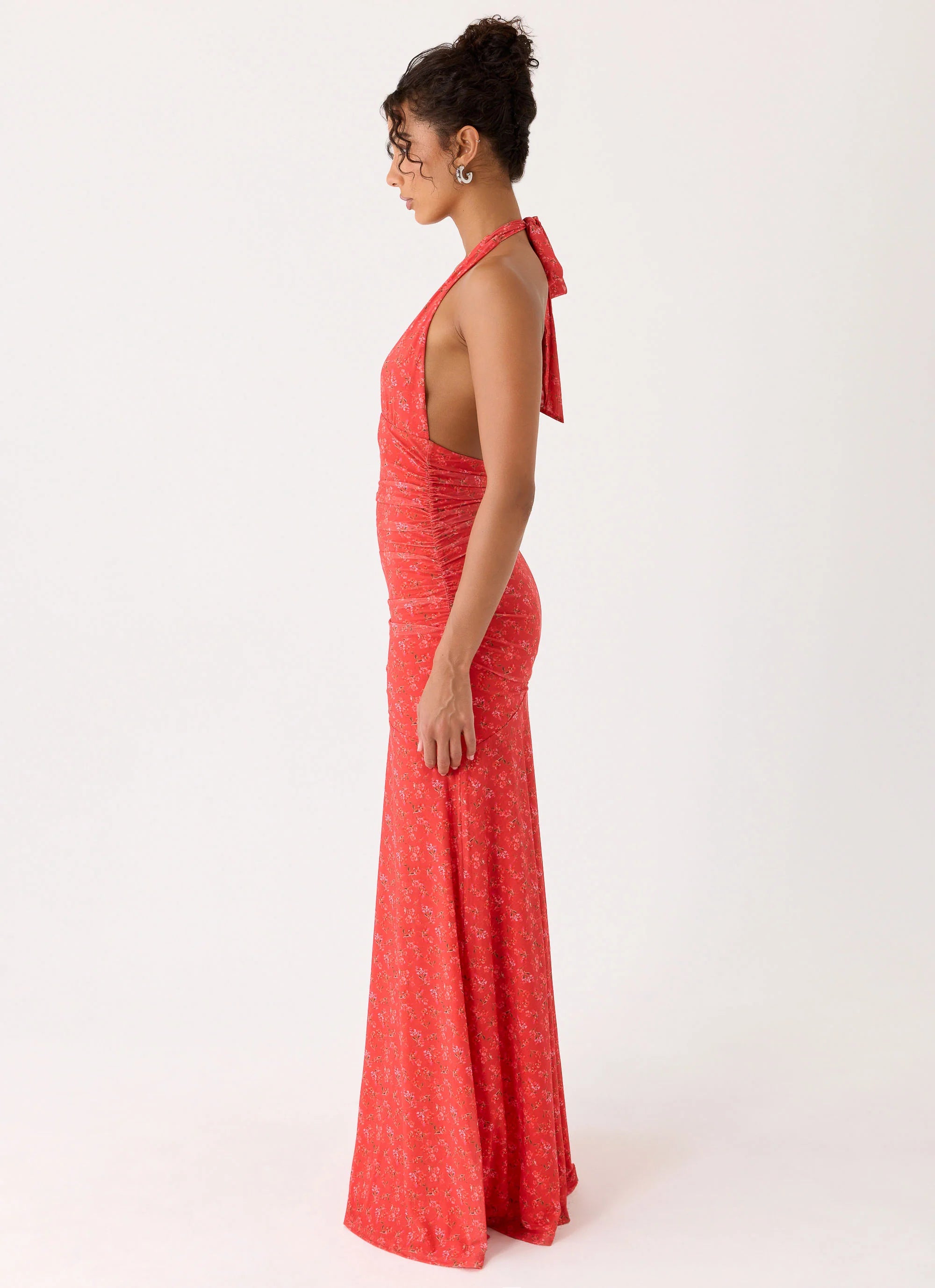 Esme Maxi Dress - Magenta Red Rose