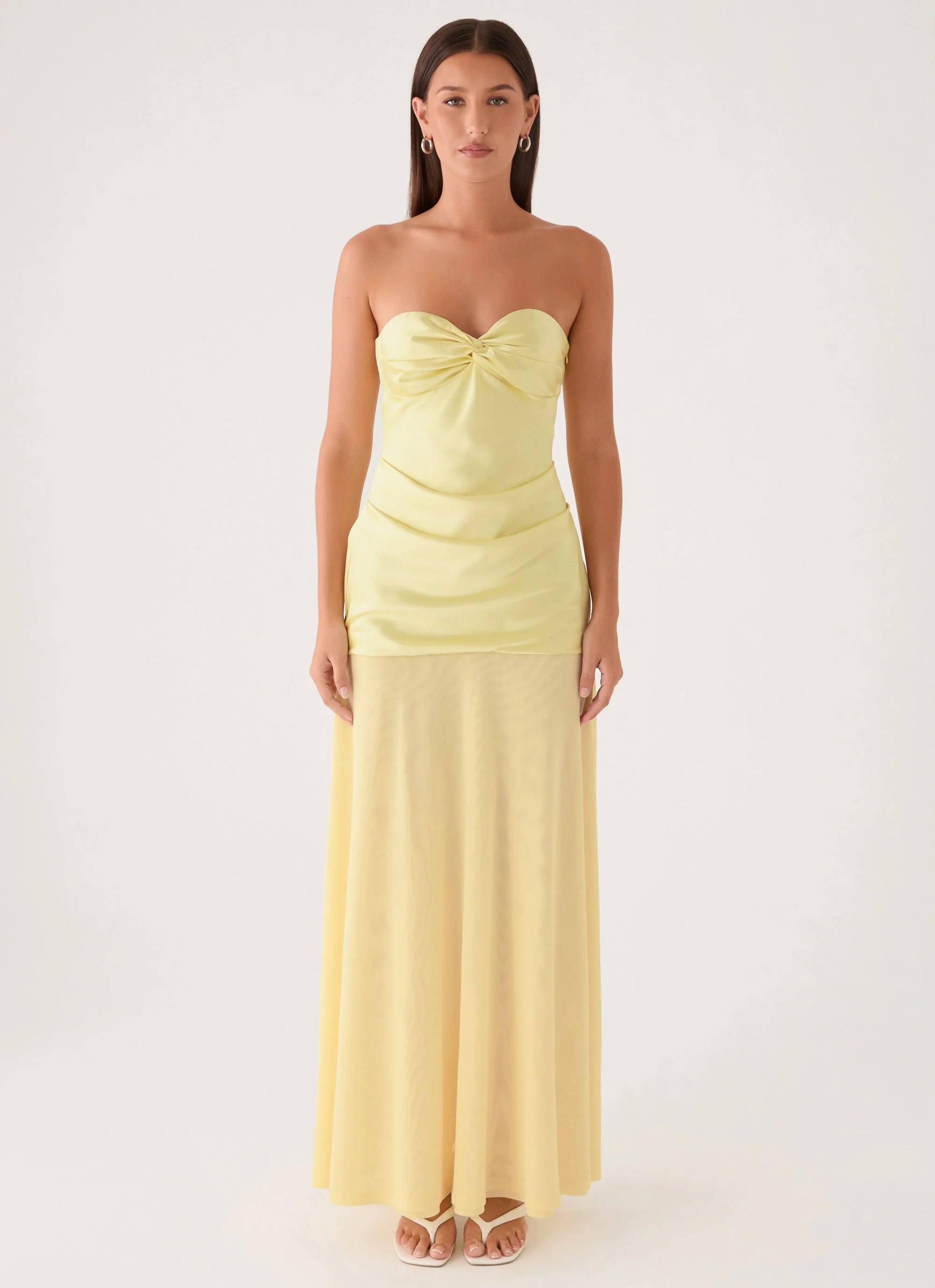Cierra Strapless Maxi Dress - Yellow